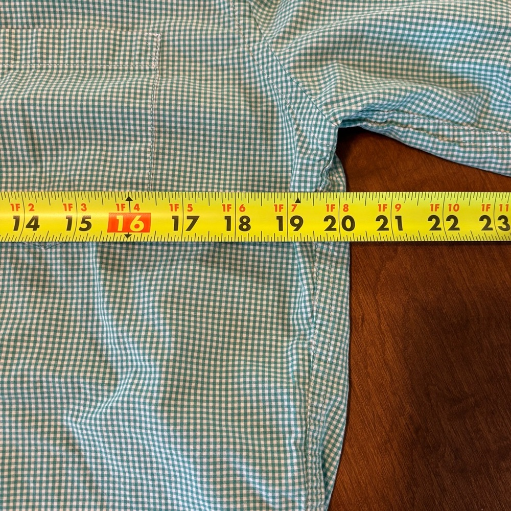 J. Crew green gingham button down, medium - Picture 6 of 7